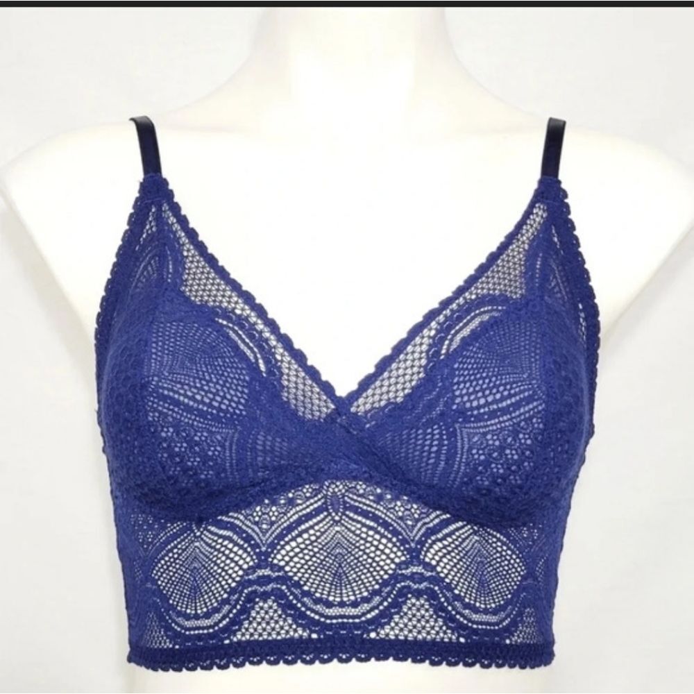 NWT Felina Deep Navy Blue Lace Bralette -L - Picture 4 of 5